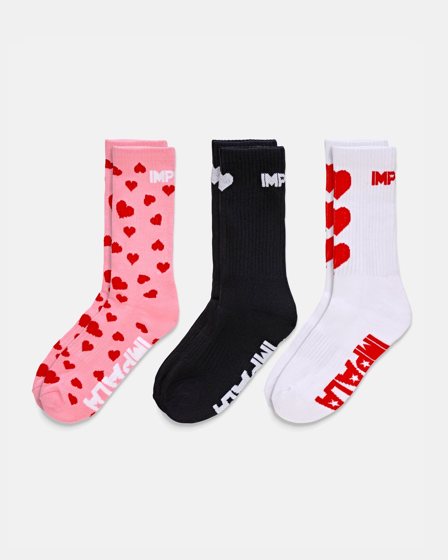 Impala Falling Hearts Skate Sock 3-Pack - Impala Skate