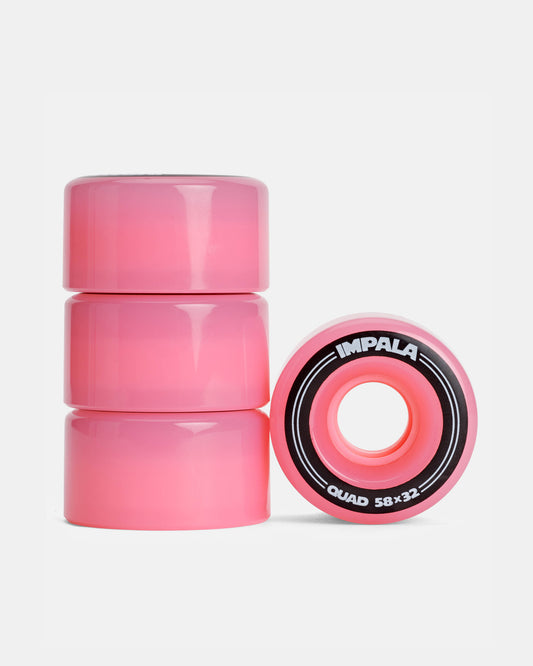 4 Pack Wheels - Pink - Impala Rollerskates