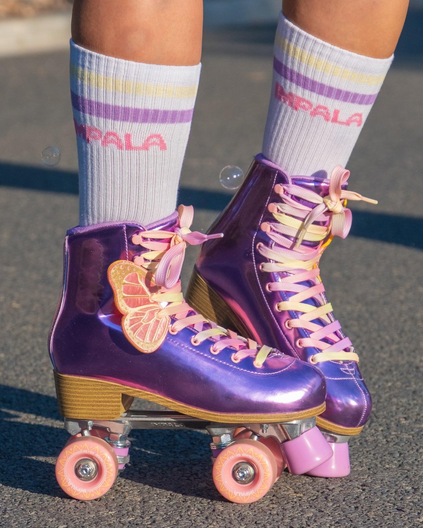 Impala Stripe Socks 3 Pack - Petal - Impala Skate