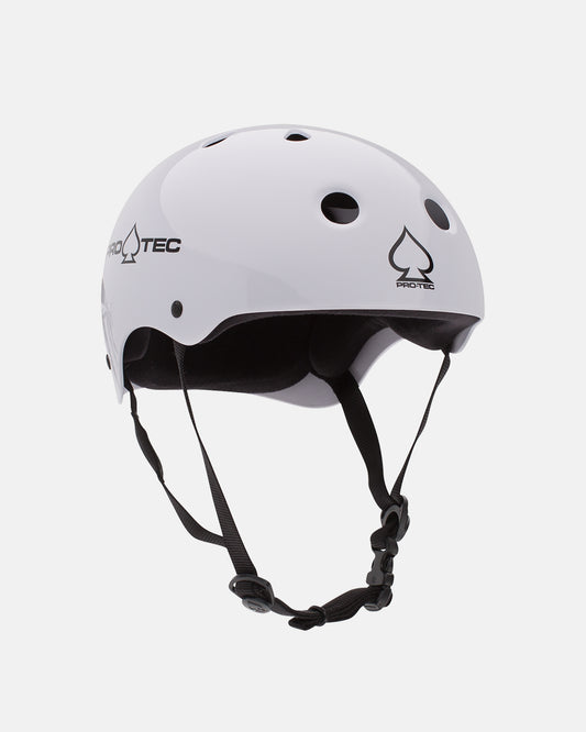 Protec Classic Skate Helmet - Gloss White - Impala Rollerskates